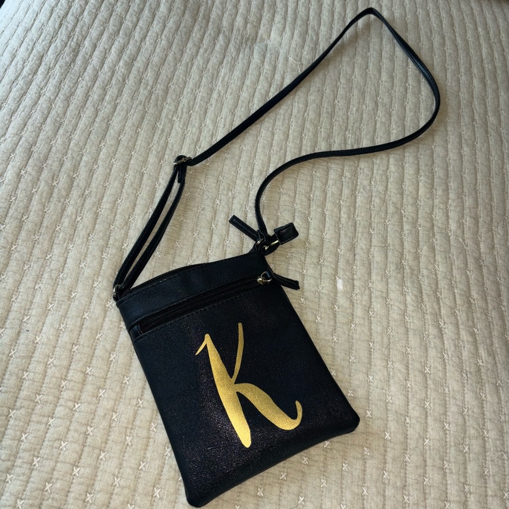 Black and Gold Crossbody Bag